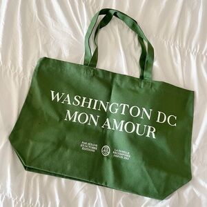 SEZANE Washington DC Green Tote Limited Edition